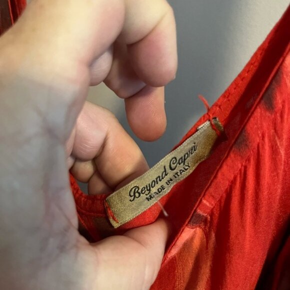 Beyond Capri made in Italy drop crotch romper with abstract print viscose ML - Picture 4 of 5